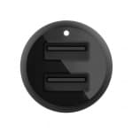 Belkin Dual USB-A Car Charger 24W with Lightning Cable 1M