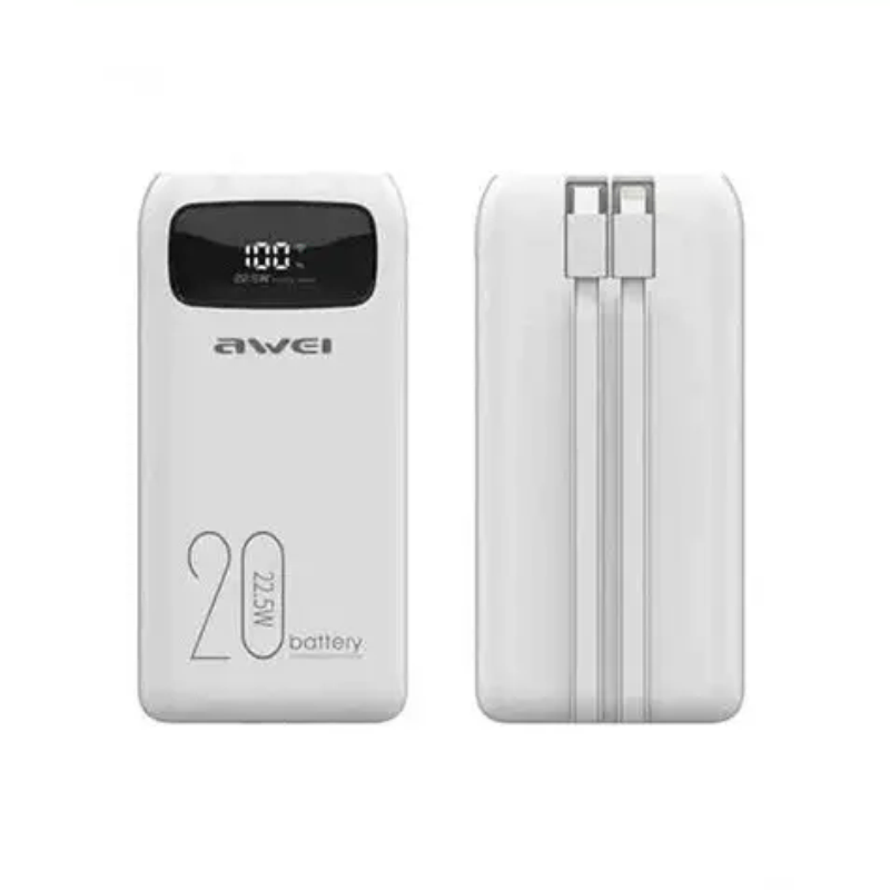 Awei P169K 22.5W Power Bank With Cable - 20000mAh