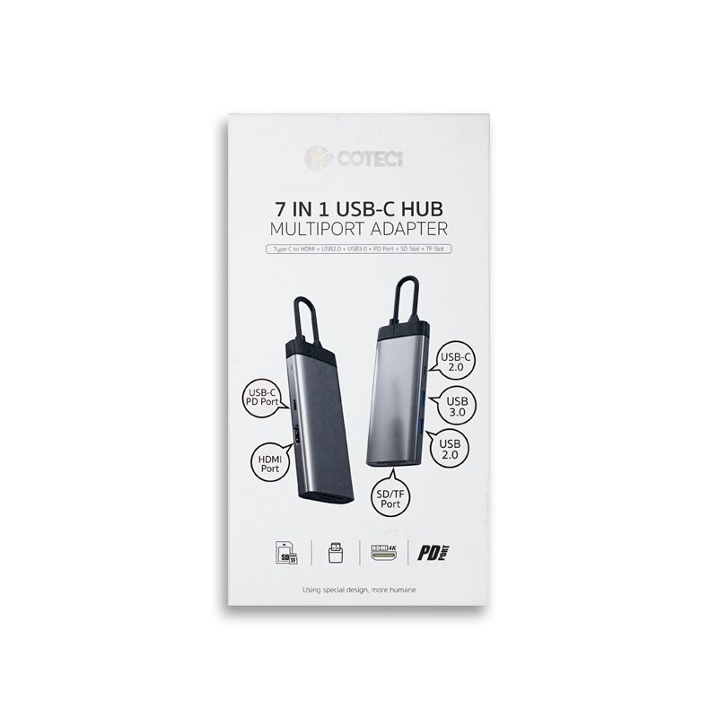 COTECi 7 in 1 USB-C HUB Multiport Adapter