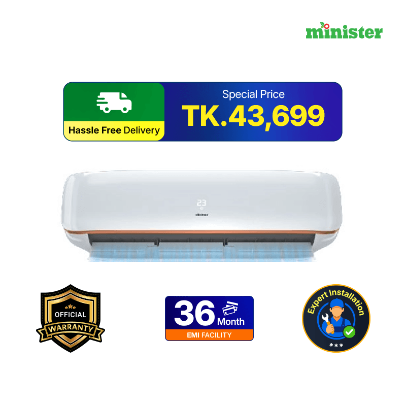 Minister Split MI18k410P-WHT Non Inverter Air Conditioner - 1.5 Ton
