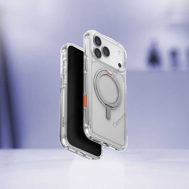 UNIQ Swivix Slim Hybrid 360 Kickstand Clear Case for iPhone 17 Series