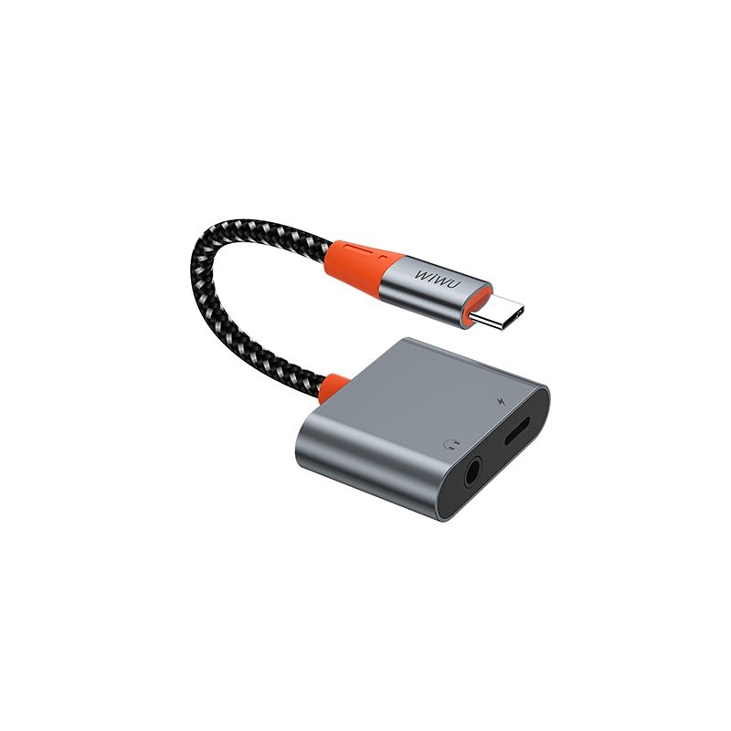 WiWU LT10 Type-C to Type-C & 3.5mm Audio Adapter