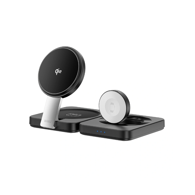 WiWU Qi2 3 in 1 Folding Wireless Charger 15W